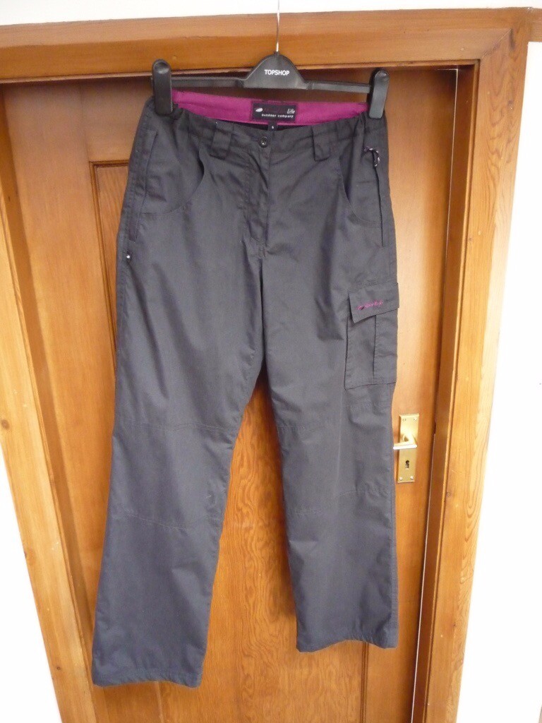 Size 8 fleece lined walking trousers 